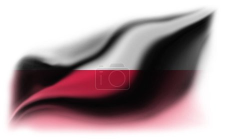 Téléchargez les photos : Fond blanc avec drapeau déchiré de Pologne. Illustration 3d - en image libre de droit