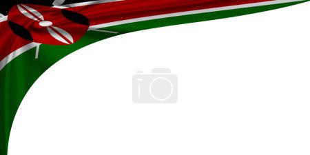Téléchargez les photos : Fond blanc avec drapeau de l'Ethiopie. Illustration 3d - en image libre de droit