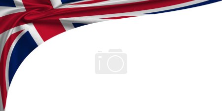 Foto de Fondo blanco con bandera de Inglaterra. ilustración 3d - Imagen libre de derechos