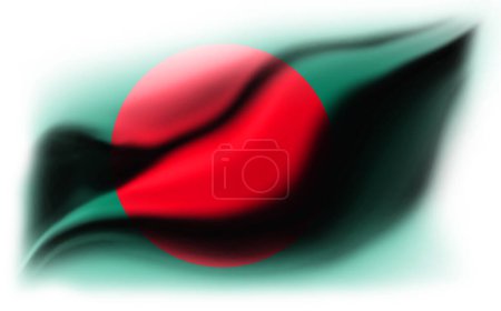 Photo for White background with torn Bangladesh flag. 3d illustration - Royalty Free Image