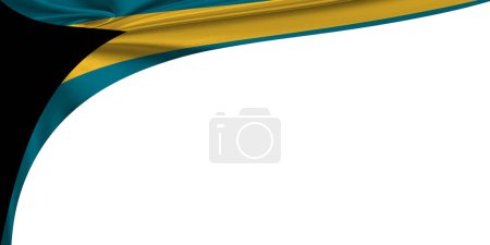 Foto de Fondo blanco con bandera de Bahamas con remolino. ilustración 3d - Imagen libre de derechos