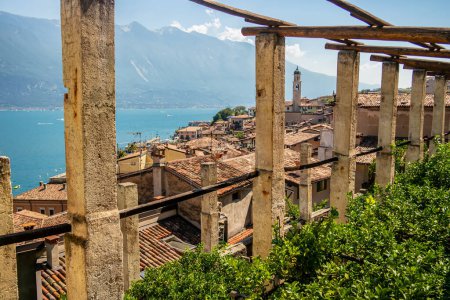 Photo for View of the lake from Limone castle, Brescia, Italy - Royalty Free Image