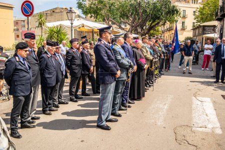 Photo for Commemoration of the Italian Republic Day in Cefalu. June 2, 2023 Cefalu, Sicily, Italy - Royalty Free Image