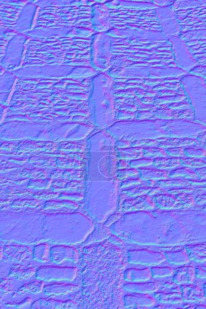 Photo for Medieval pavement background in normal map. 3D illustration - Royalty Free Image
