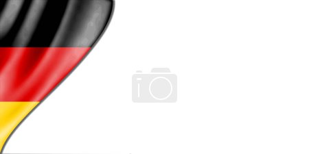 Photo for White background with Germany flag on the left. 3D illustration - Royalty Free Image