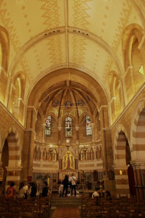 Photo for Internal view of the Waldensian evangelical church in Palermo. June 3, 2023 Palermo, Sicily, Italy - Royalty Free Image