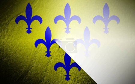 Foto de Bandera del Ducado de Parma borrosa sobre fondo blanco - Imagen libre de derechos