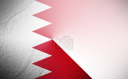 Bahrain-Flagge verschwimmt zu weißem Hintergrund