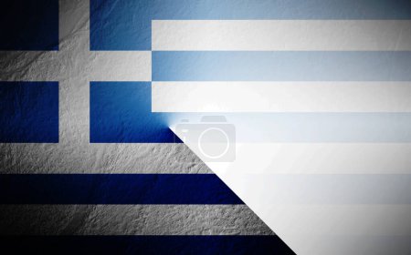 Photo for Flag of Greece blurred on the white background - Royalty Free Image