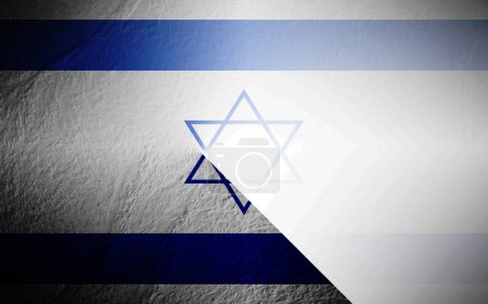 Photo for Israel flag blurred on white background - Royalty Free Image