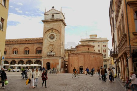 Photo for SView of the Piazza delle Erbe in Mantua. October 21 Mantua, Lombardy, Italy - Royalty Free Image