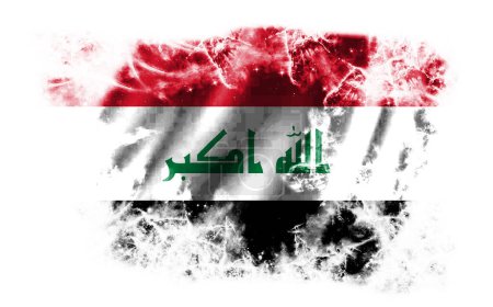 Téléchargez les photos : Fond blanc avec drapeau déchiré de l'Irak - en image libre de droit