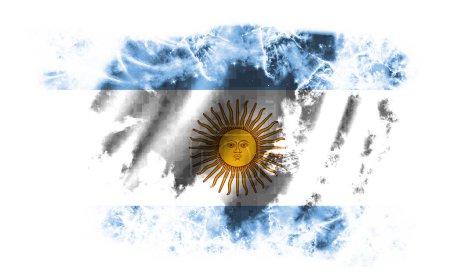 Foto de Fondo blanco con bandera rasgada de Argentina - Imagen libre de derechos