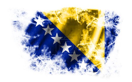 Foto de Fondo blanco con bandera rota de Bosnia - Imagen libre de derechos