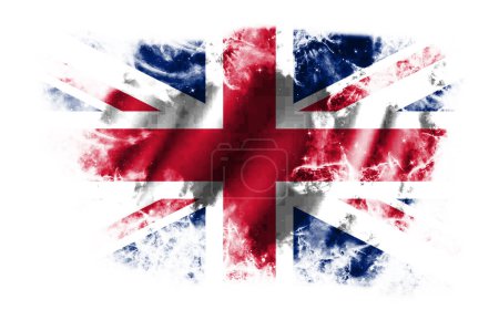 Foto de Fondo blanco con bandera rasgada de Inglaterra - Imagen libre de derechos