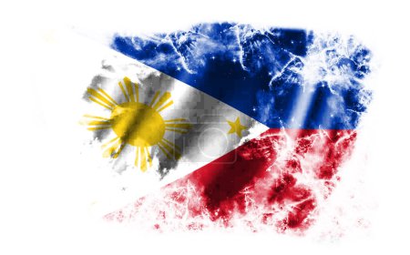 Foto de Fondo blanco con bandera rota de Filipinas - Imagen libre de derechos