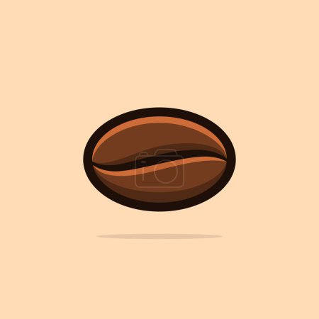 Illustration for Beans Cartoon Vector Icon Illustration. Food And Drink Icon Concept Isolated Premium Vector. Flat Cartoon Style - Royalty Free Image