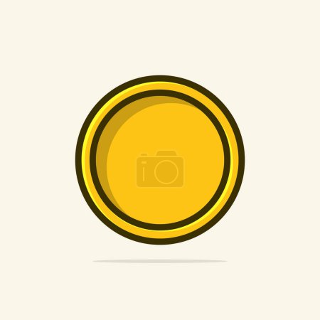 Gold coins in cartoon style vector illustration