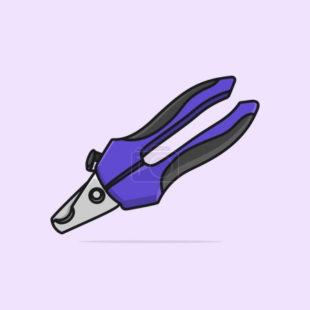 Illustration for Combination pliers hand tool isolated over white background, top view - Royalty Free Image