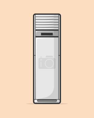 Illustration for Air conditioner mounted vector illustration - Royalty Free Image