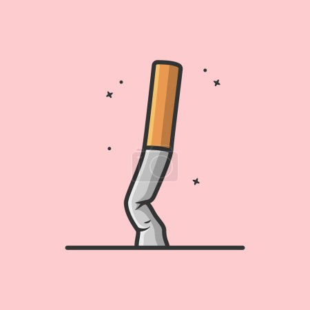 Téléchargez les illustrations : World no tobacco day concept stop smoking.tobacco cigarette vector illustration design - en licence libre de droit