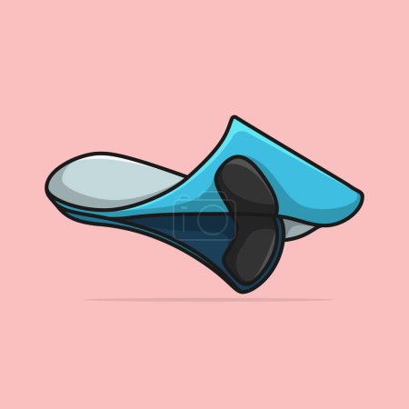Ilustración de Zapatos cómodos arco soporte plantillas vector ilustración. diseño vectorial para zapato de dos capas - Imagen libre de derechos