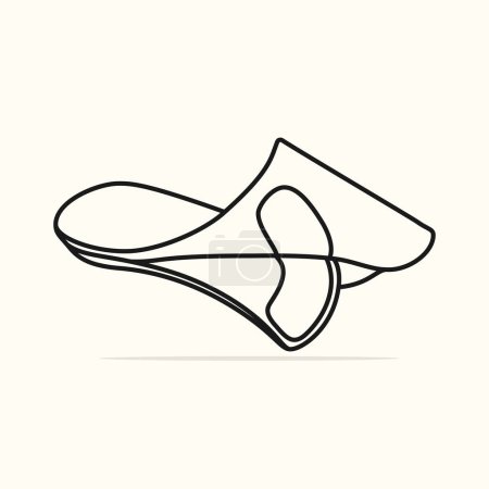 Ilustración de Zapatos cómodos arco soporte plantillas vector ilustración. diseño vectorial para zapato de dos capas - Imagen libre de derechos