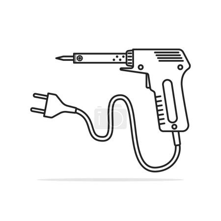 Illustration for Soldering iron cartoonish Vector illustration design. Repairing concept icon. - Royalty Free Image