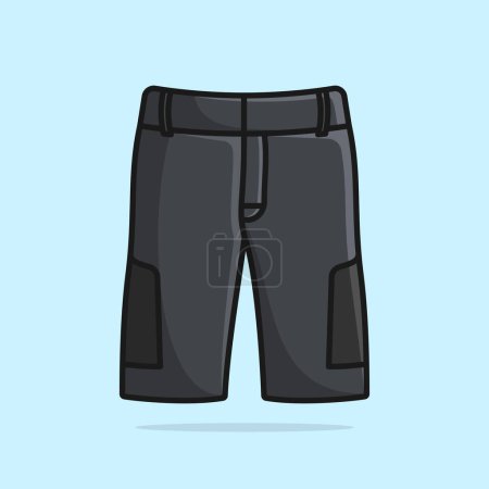 Illustration for Boys Sports Leg Slim Training Pant or Trouser vector illustration. Boys comfortable trouser pant illustration - Royalty Free Image