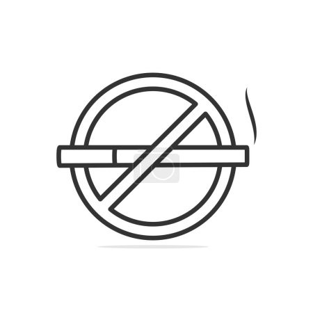 Téléchargez les illustrations : Non fumeur dessin animé cigarette design - en licence libre de droit