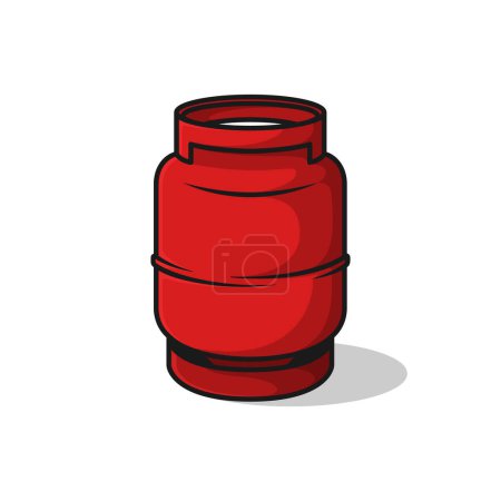 Ilustración de Dibujos animados cilindro de gas vector ilustración - Imagen libre de derechos