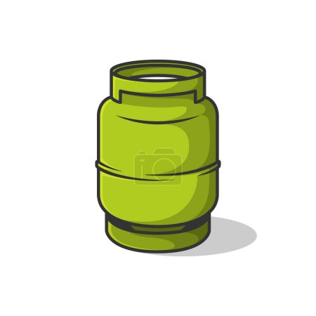 Ilustración de Dibujos animados cilindro de gas vector ilustración - Imagen libre de derechos