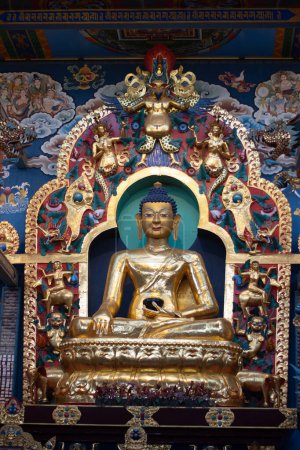 Photo for A picture taken on 23 December 2022 of Buddha from The Buddha Temple, Namdroling Monastery, Karnataka, India - Royalty Free Image