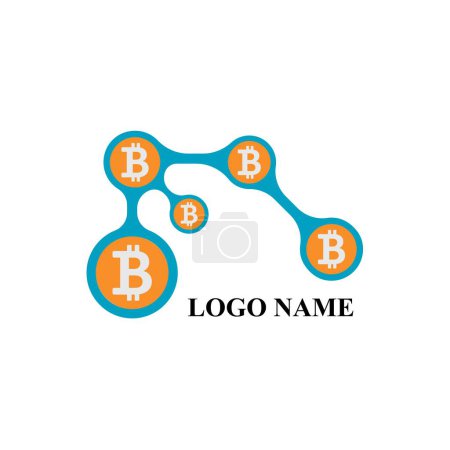 Photo for Bitcoin logo template design vector illustration - Royalty Free Image