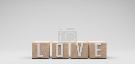 Téléchargez les photos : Cubes en bois Amour, Cubes avec texte Amour. Travail 3D et image 3D - en image libre de droit