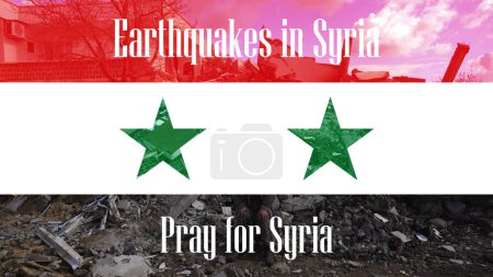 Foto de Pray for Syria, no war no Earthquakes, Earthquakes in Syria - Imagen libre de derechos