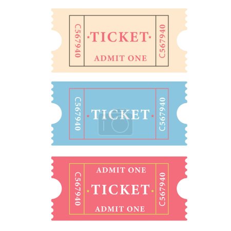 Illustration for Set of tickets. Ticket templates. Vector - Royalty Free Image