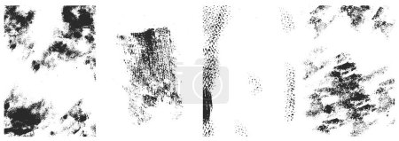 Set of the vector grunge textures isolated on white background. Poster 626138642