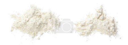 Photo for Pile of flour isolated on white background. Top view. Flat lay. - Royalty Free Image