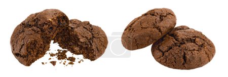 biscuits au chocolat isolés sur fond blanc avec pleine profondeur de champ.