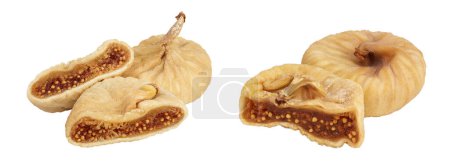 dried fig isolated on white background with full depth of field,