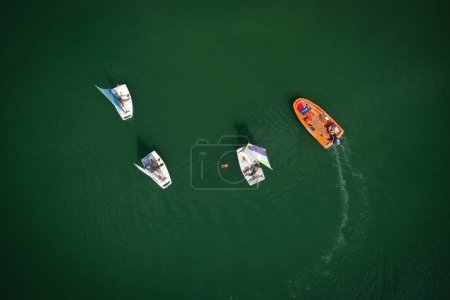 aerial view of a sailing club in France