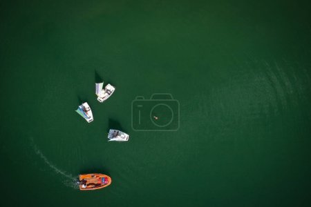 aerial view of a sailing club in France