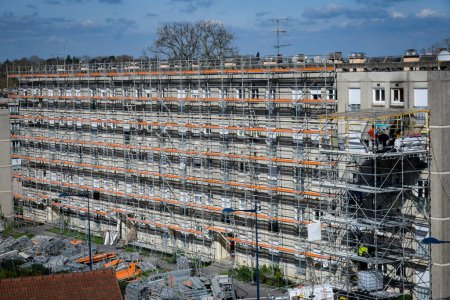 Foto de Dammarie les Lys - Francia - Marzo 2024: vista sobre la renovación de la vivienda social en Seine et Marne. - Imagen libre de derechos