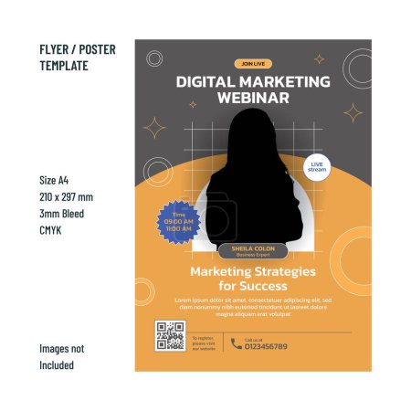 Illustration for Digital Marketing Agency Social Media Post , Corporate Business Promotion Social Media Web Banner, Flyer Unique Design Template - Royalty Free Image