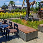 Bali, Indonesia - September 18, 2019: Starbucks Reserve Dewata Bali outdoor seatings