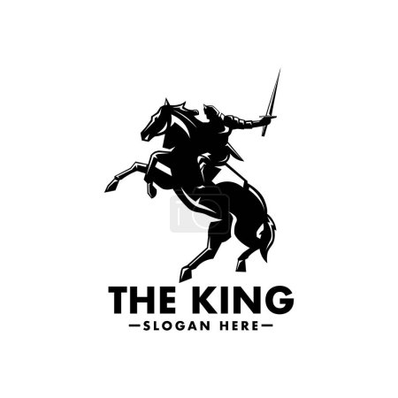 Illustration for Art & IllustrationKing riding a horse logo for business and sport - Royalty Free Image