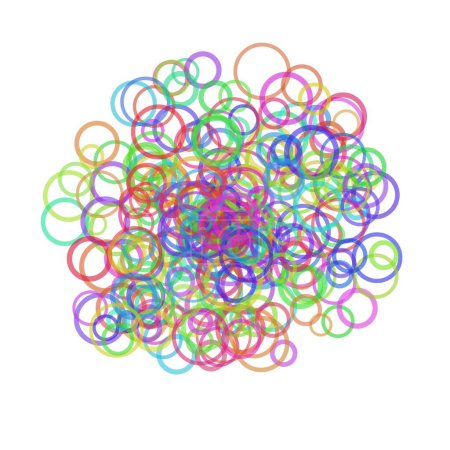 Téléchargez les photos : Cercles de chevauchement colorés, fond de bulles. - en image libre de droit