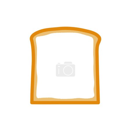 Icono de corteza de pan. Ilustración vectorial.