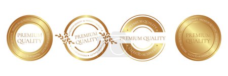Premium quality products sticker, label, badge, icon and logo. Vector illustration